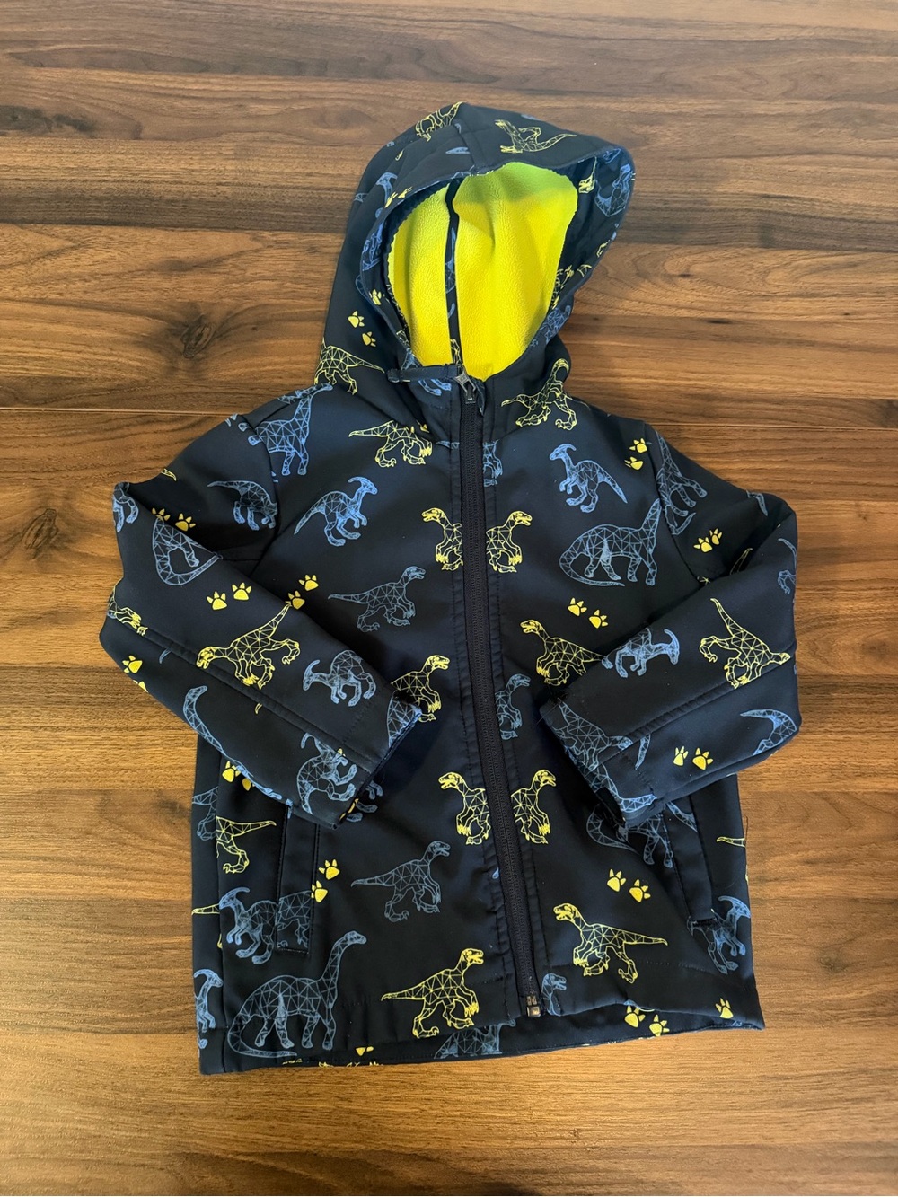 4T Dino-Print Hooded Jacket